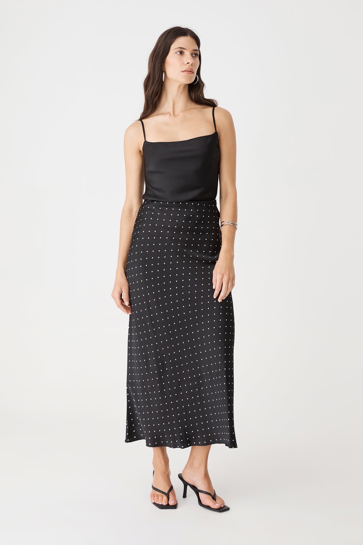 Courtney Bias Satin Skirt