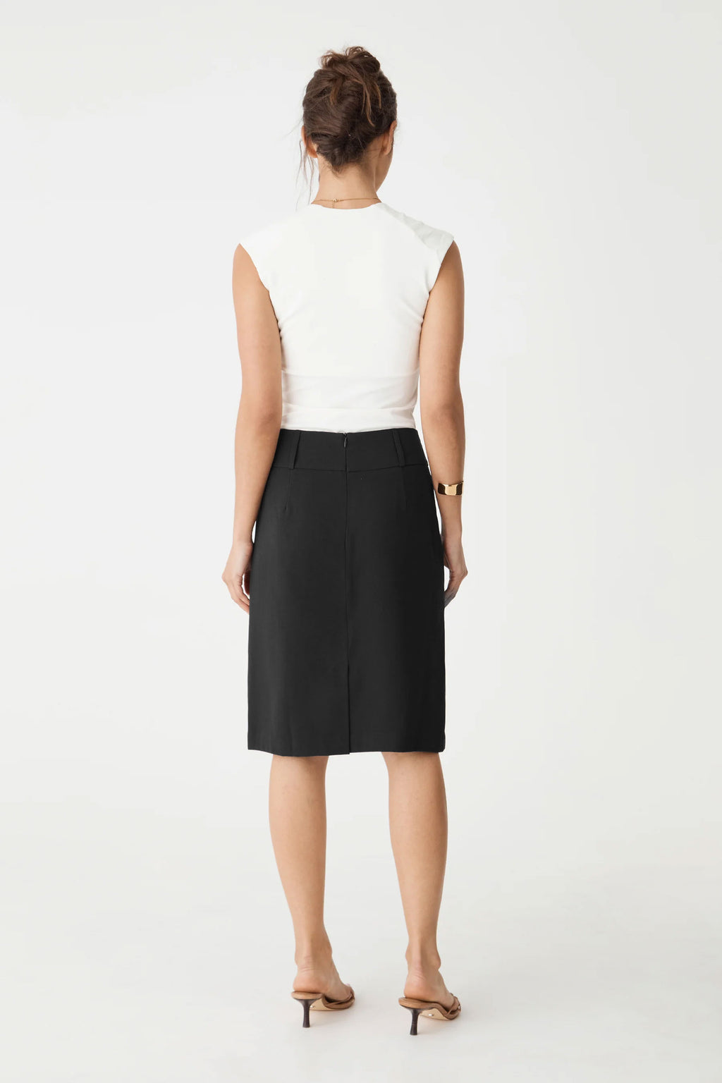 Veronica Straight Crepe Skirt