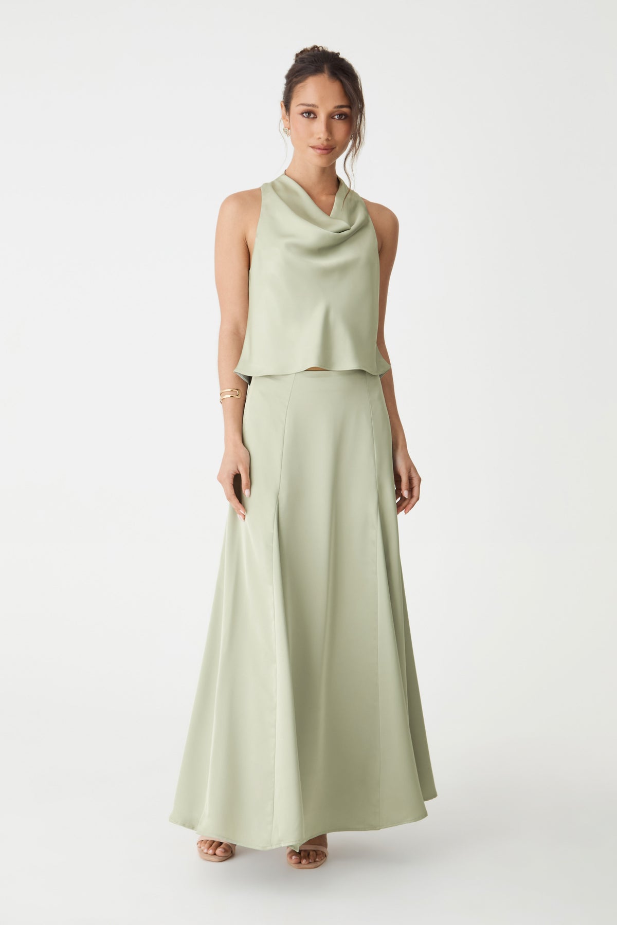 Freya Satin Godet Skirt