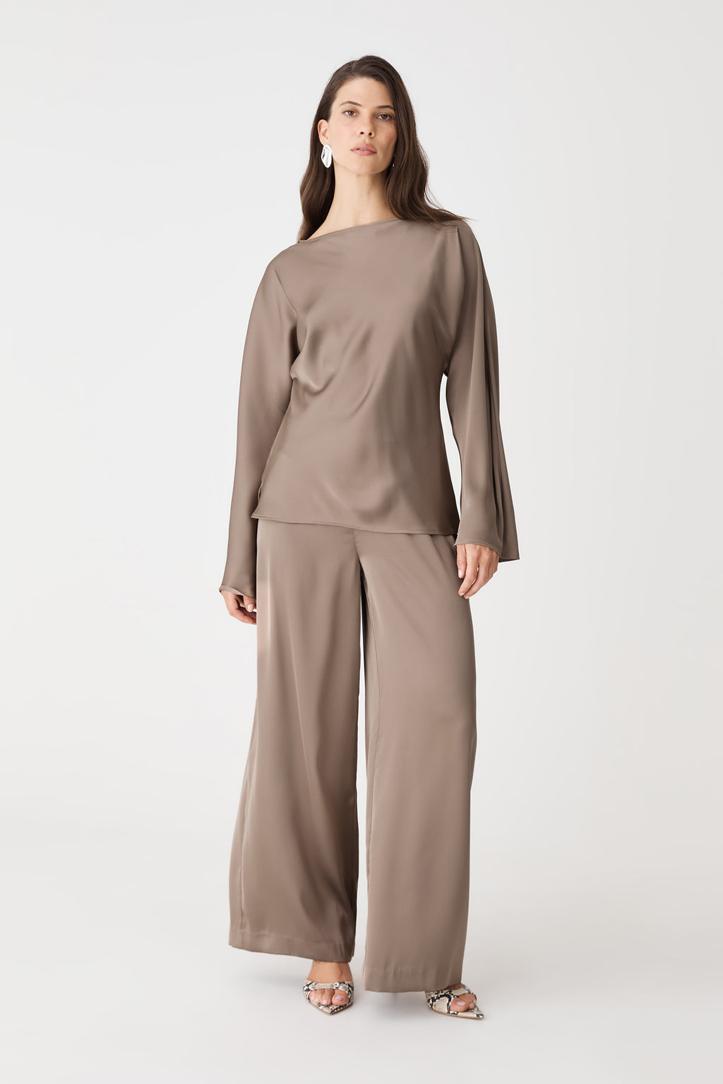 Asma Satin Bias Top