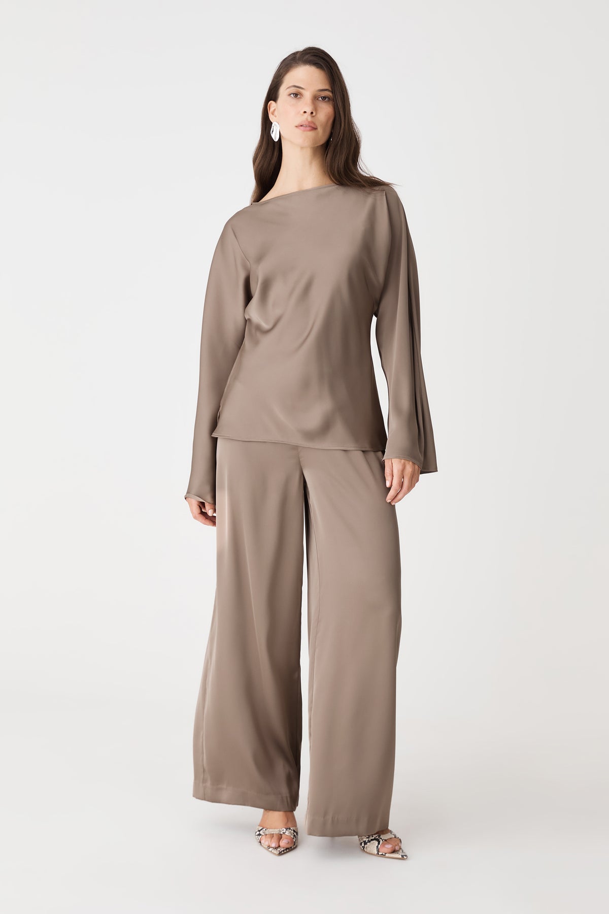 Asma Satin Bias Top