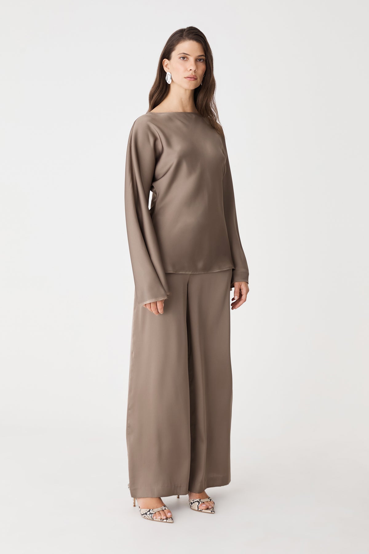 Asma Satin Bias Top