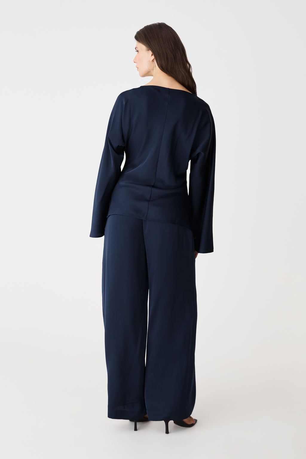 Asma Satin Wide Leg Pants