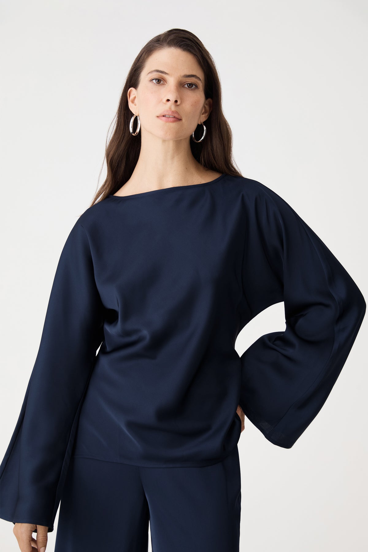 Asma Satin Bias Top