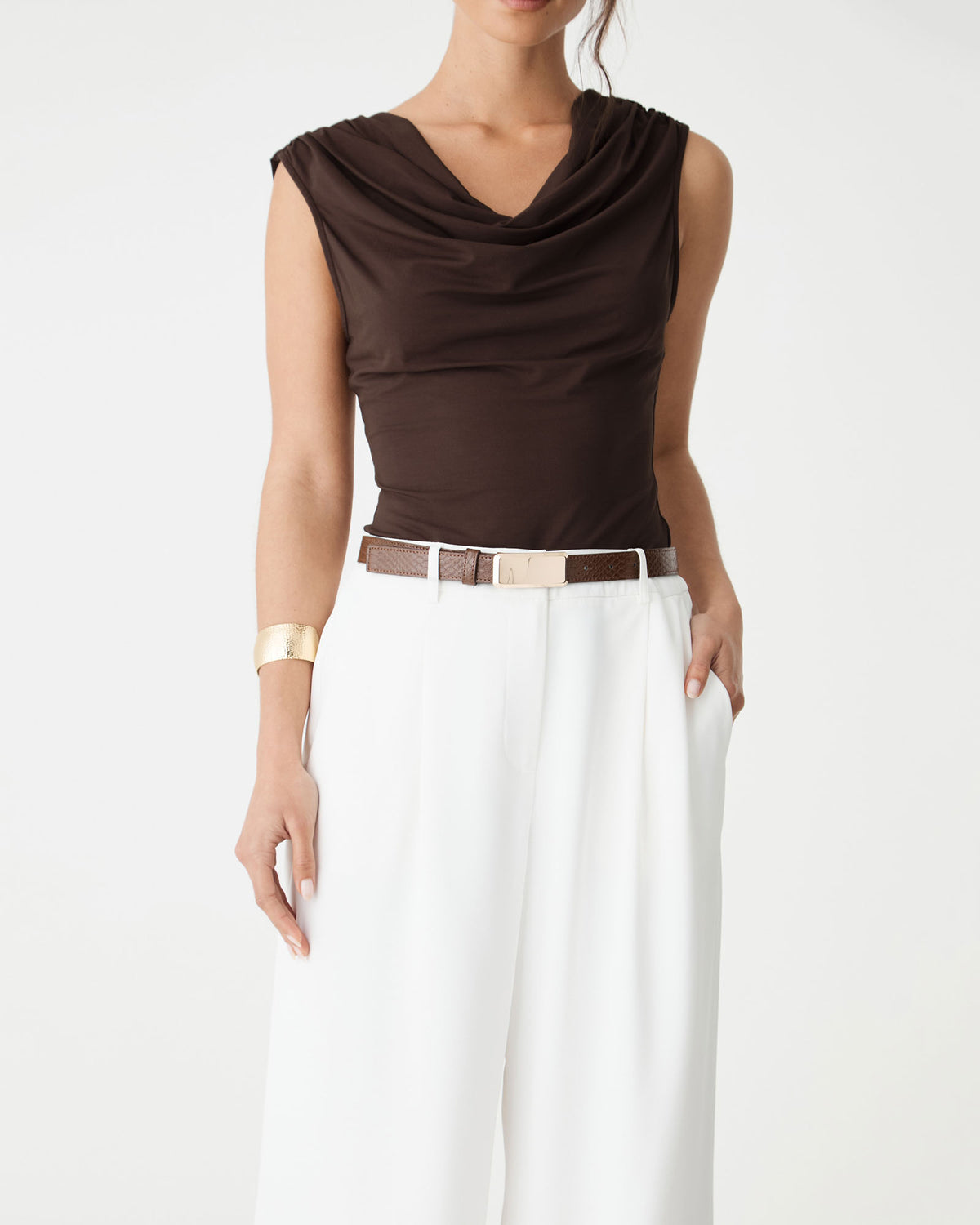 Shayna Bamboo Cowl Top