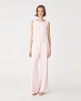 Chelsea Sleeveless Top in petal pink — full-length view