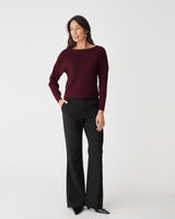 Jamie Dolman Sleeve Knit in plum — full-length view