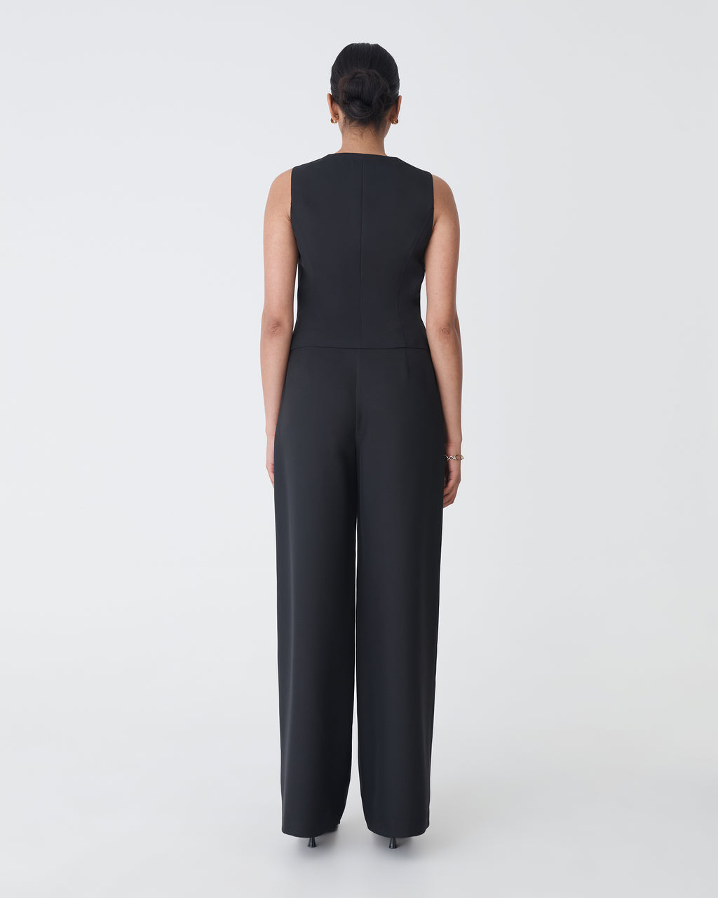 Dakota Basque Waist Pants in black — back view