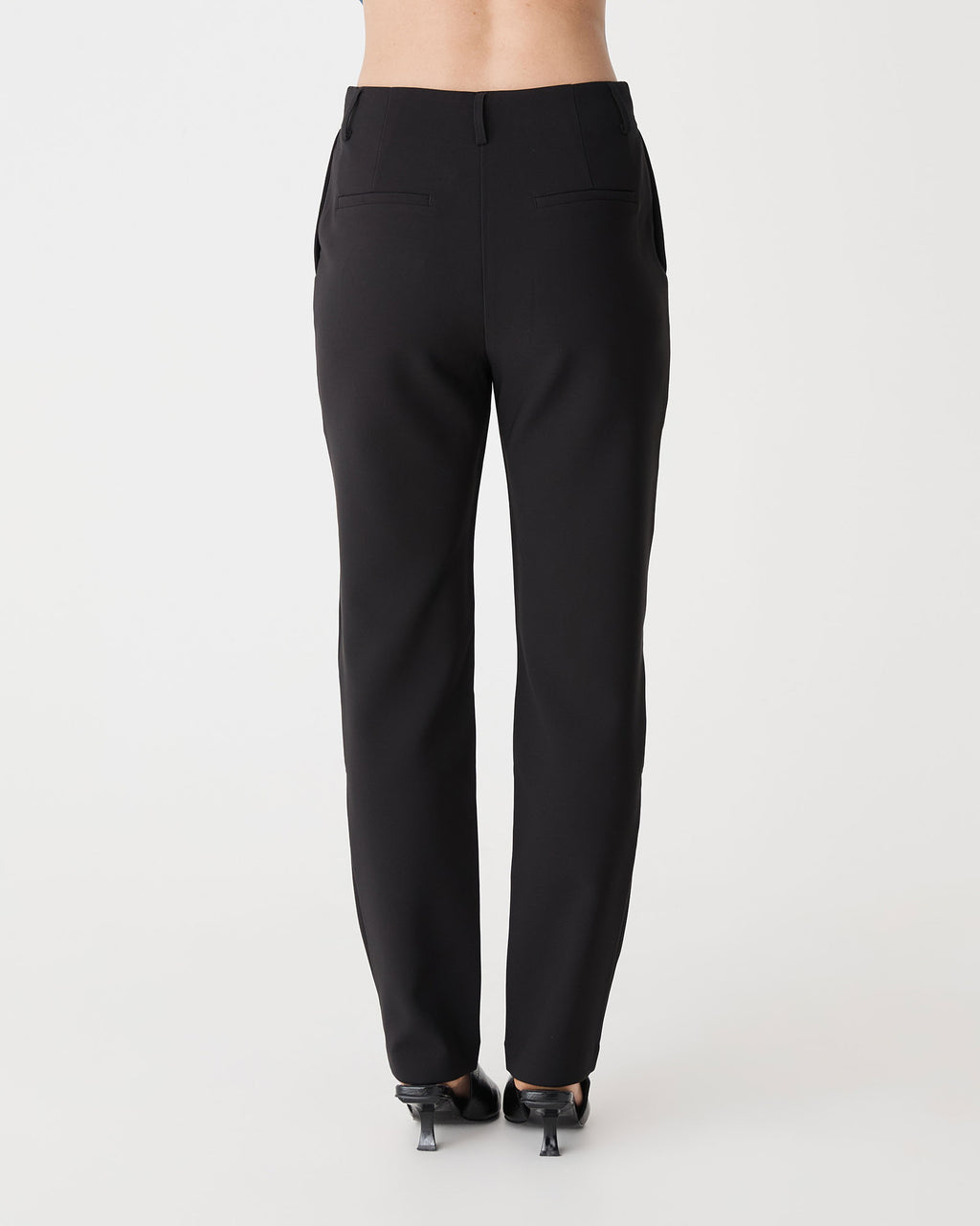 Grace Slim Leg Pants in black — back view