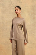Asma Satin Bias Top