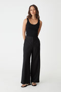 Ami Linen Elastic Back Pants