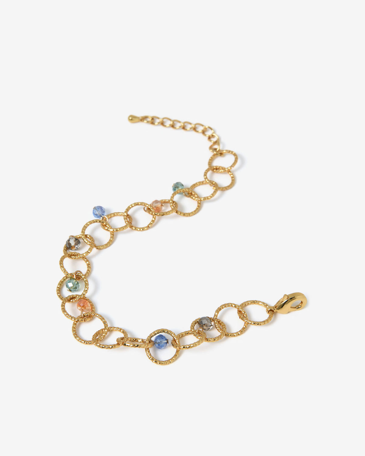 Amaris Crystal Chain Bracelet in gold — product-only view 2