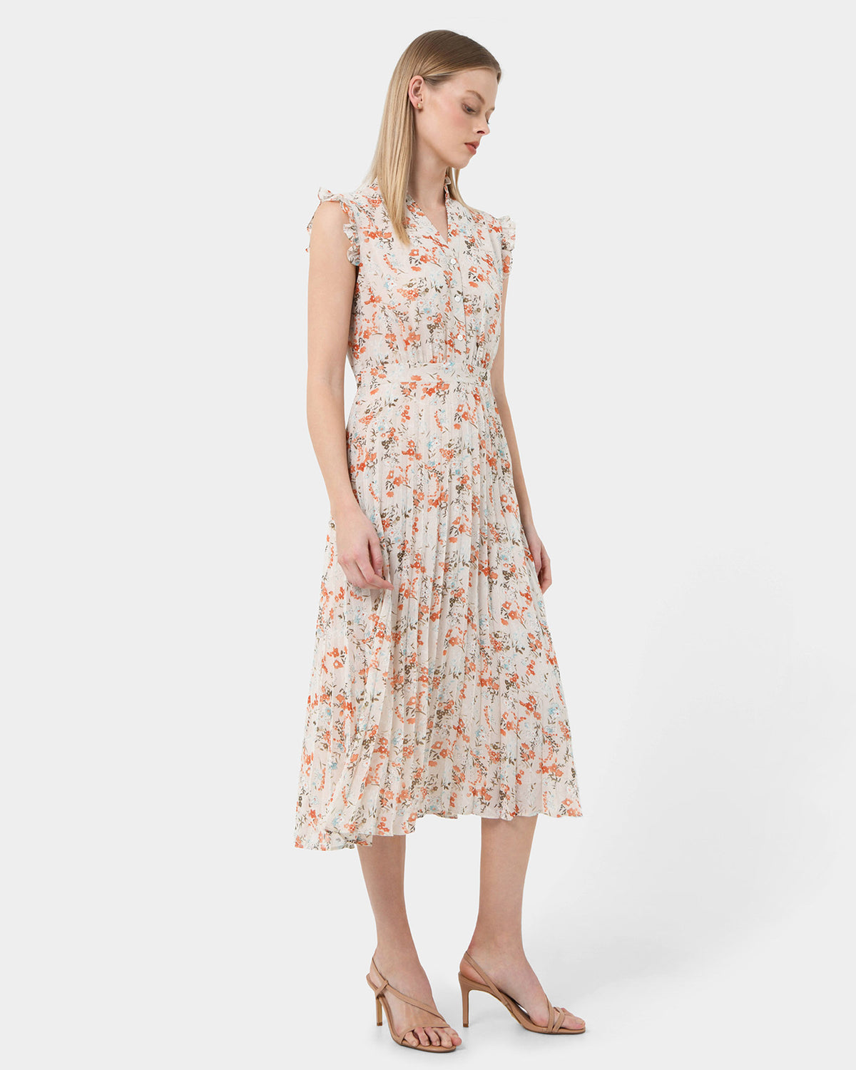 Katia Frill Sleeve Midi Dress