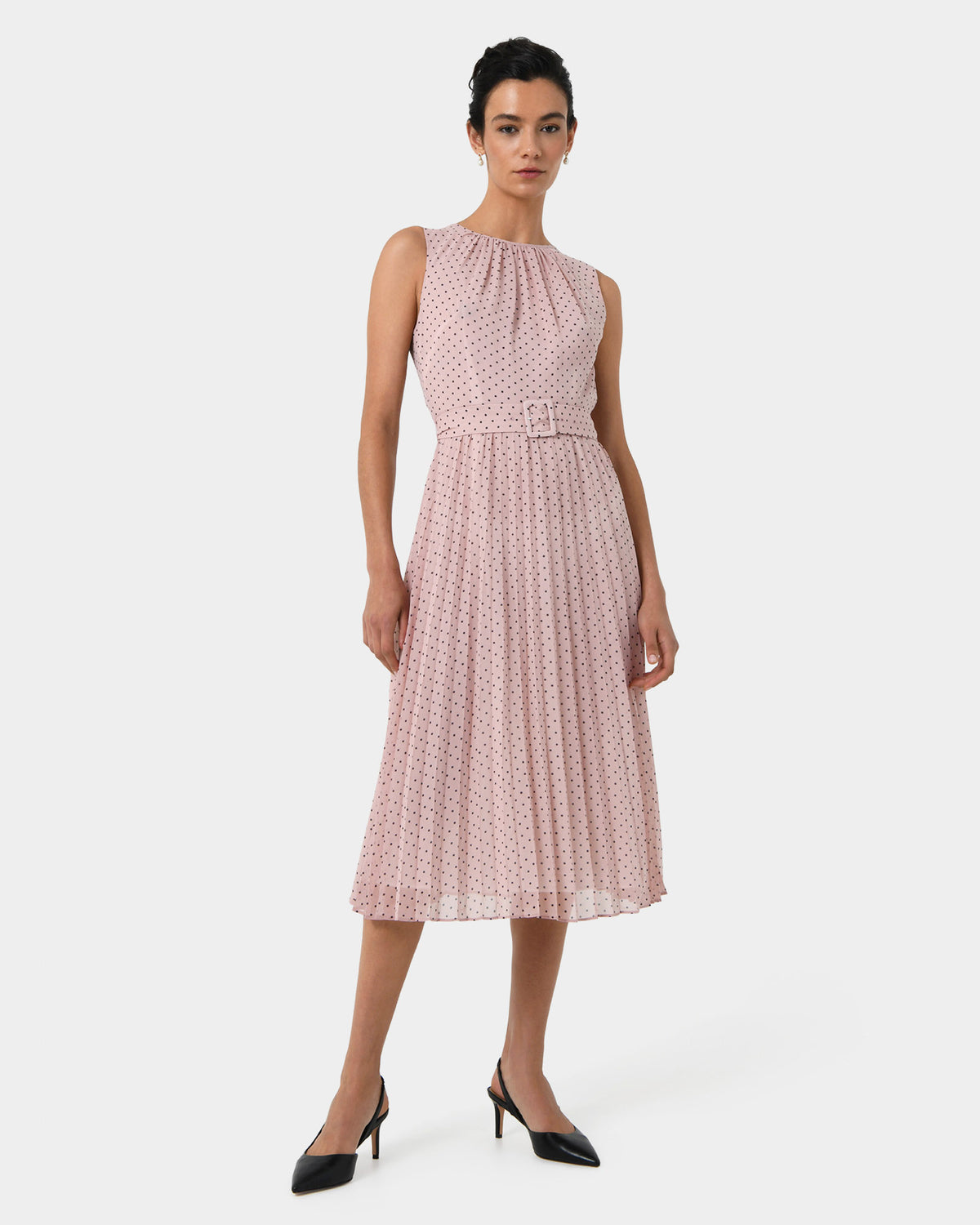 Ruth Belted Polkadot Dress