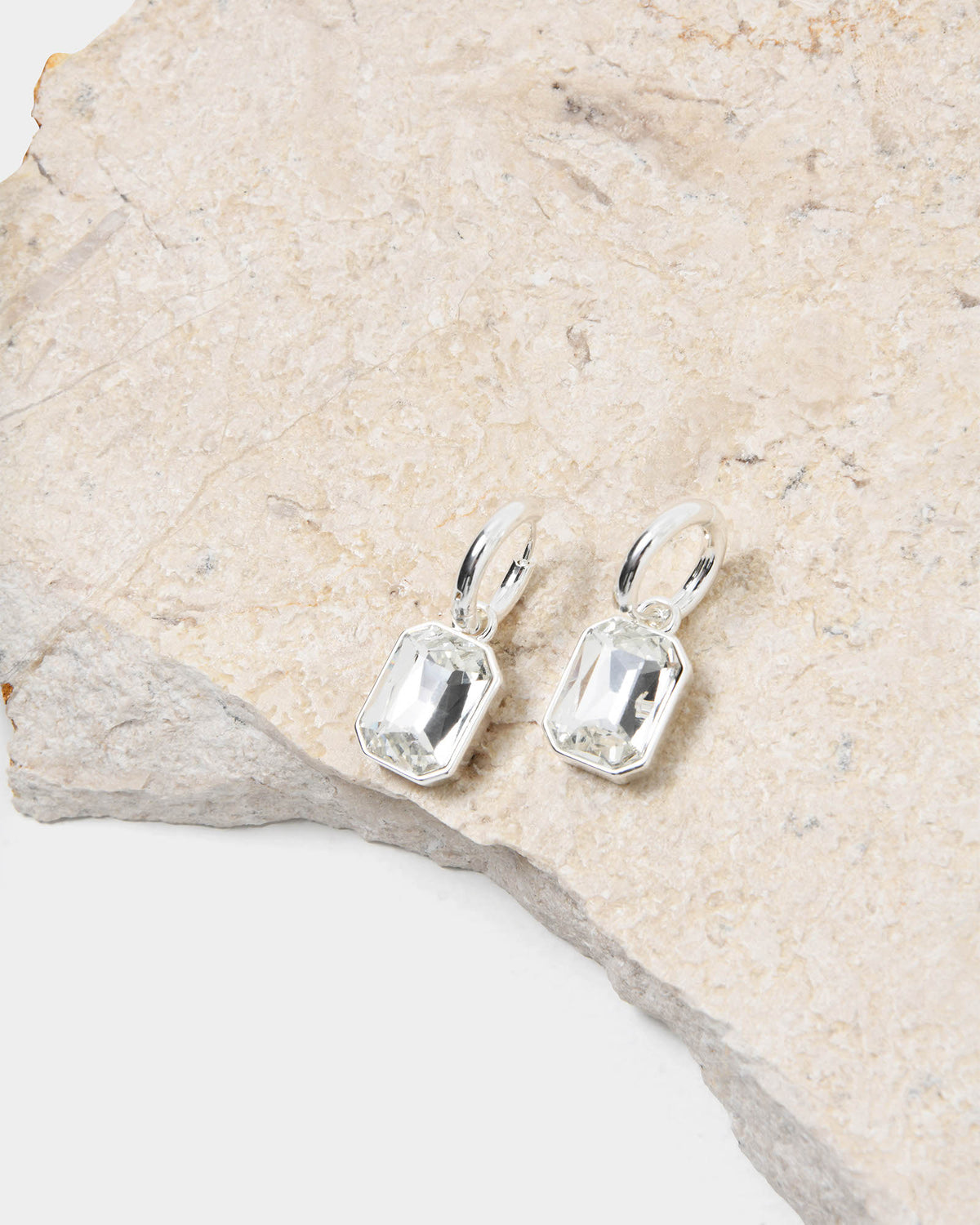 Jewel Sterling Silver Earrings in silver — alternate view