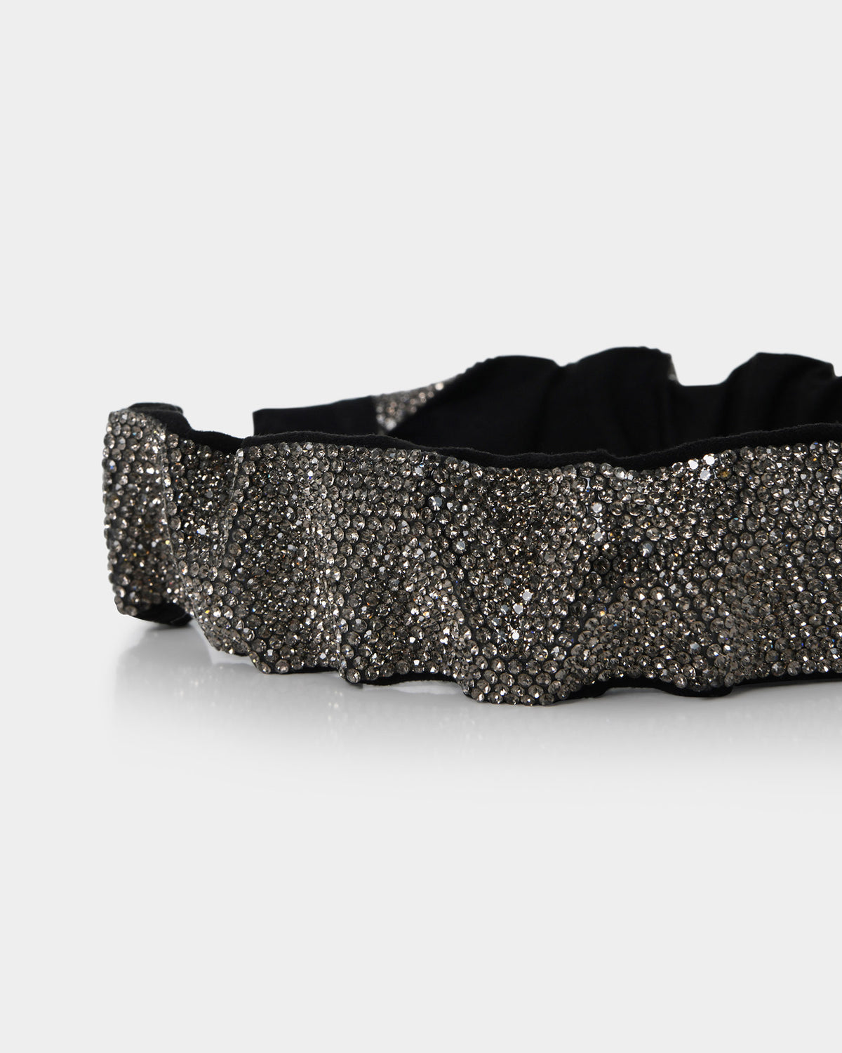 Cindy Crystal Headband in copper — fabric detail