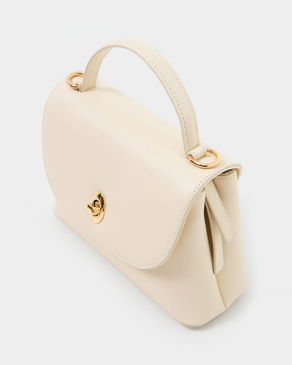 Giselle Leather 2 Way Bag in cream — view 3