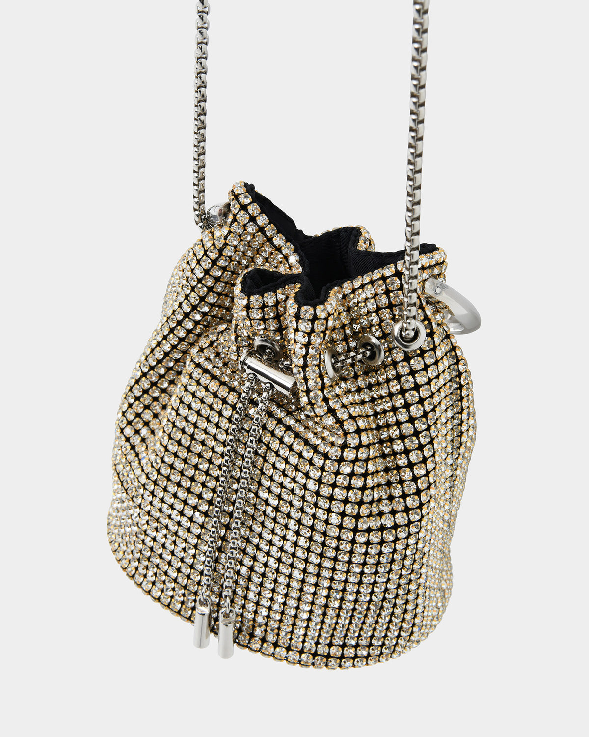 Skyla Crystal 2 Way Bag in gold — view 7