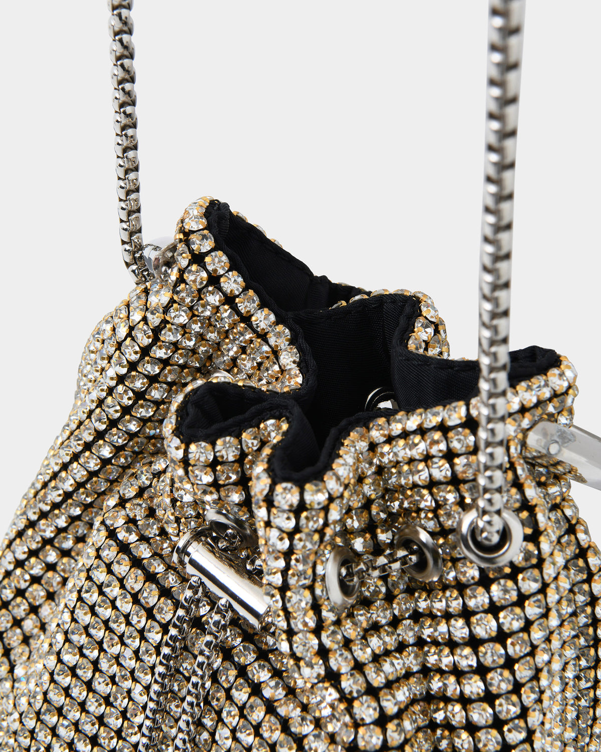 Skyla Crystal 2 Way Bag in gold — view 8