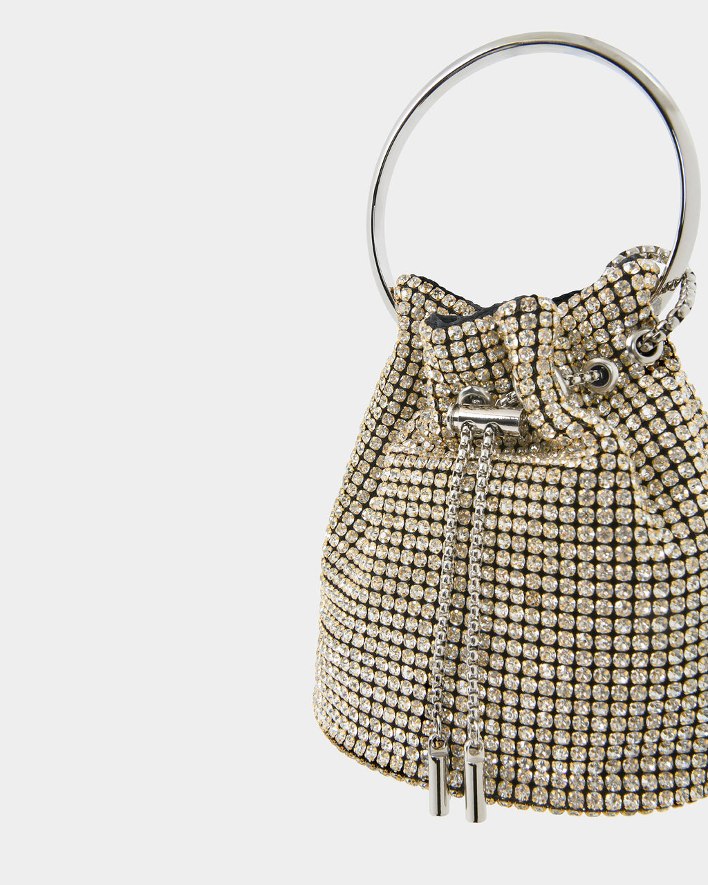 Skyla Crystal 2 Way Bag in gold — view 5
