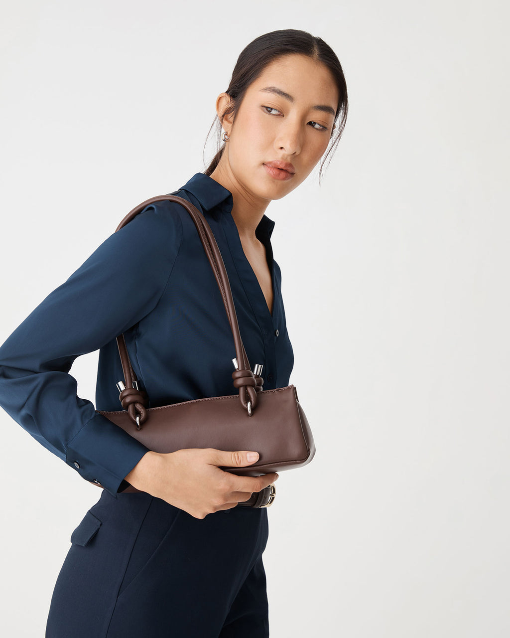 Osaka Knot Bag in chocolate — view 2
