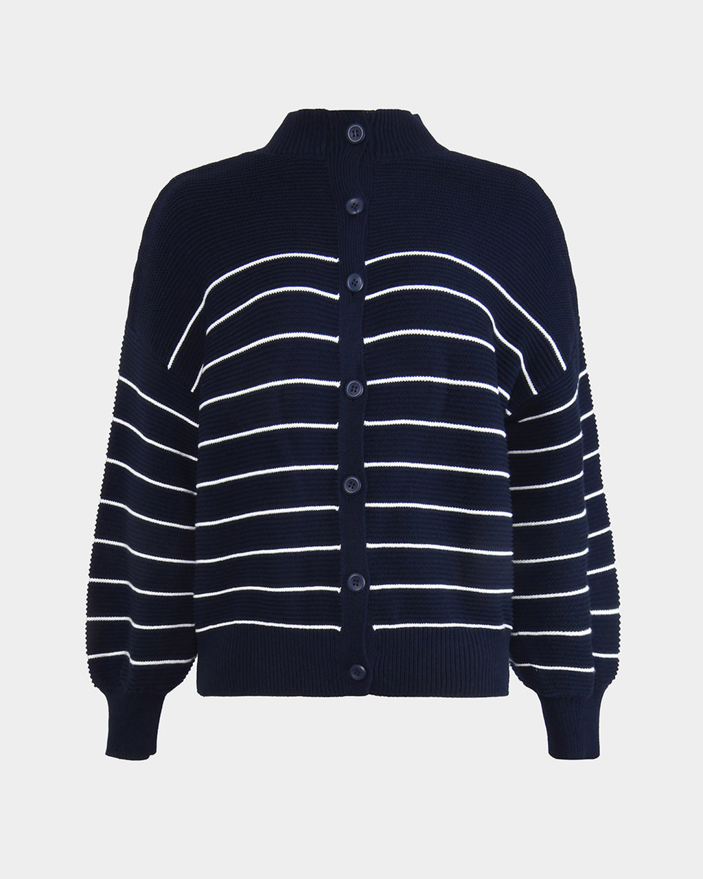 Gia Reversible Cotton Knit in navy — product-only view