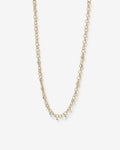 Amaris Crystal Chain Necklace in gold — view 1