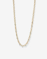 Amaris Crystal Chain Necklace in gold — view 1