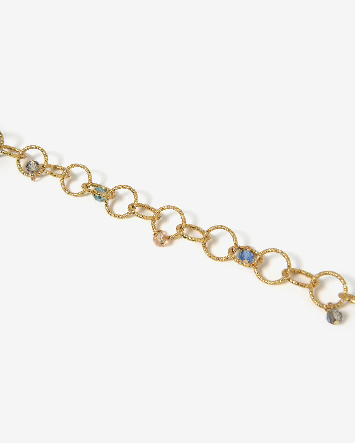 Amaris Crystal Chain Necklace in gold — view 4