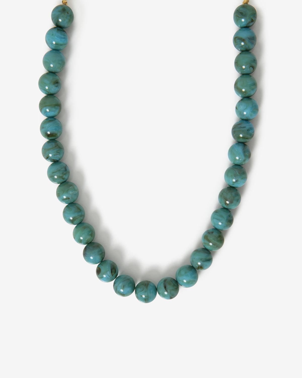Gia Boho Resin Necklace in light blue — view 4