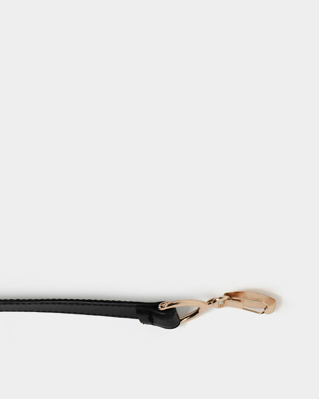 Emeri Leather Adjustable Belt in black silver — fabric detail 2