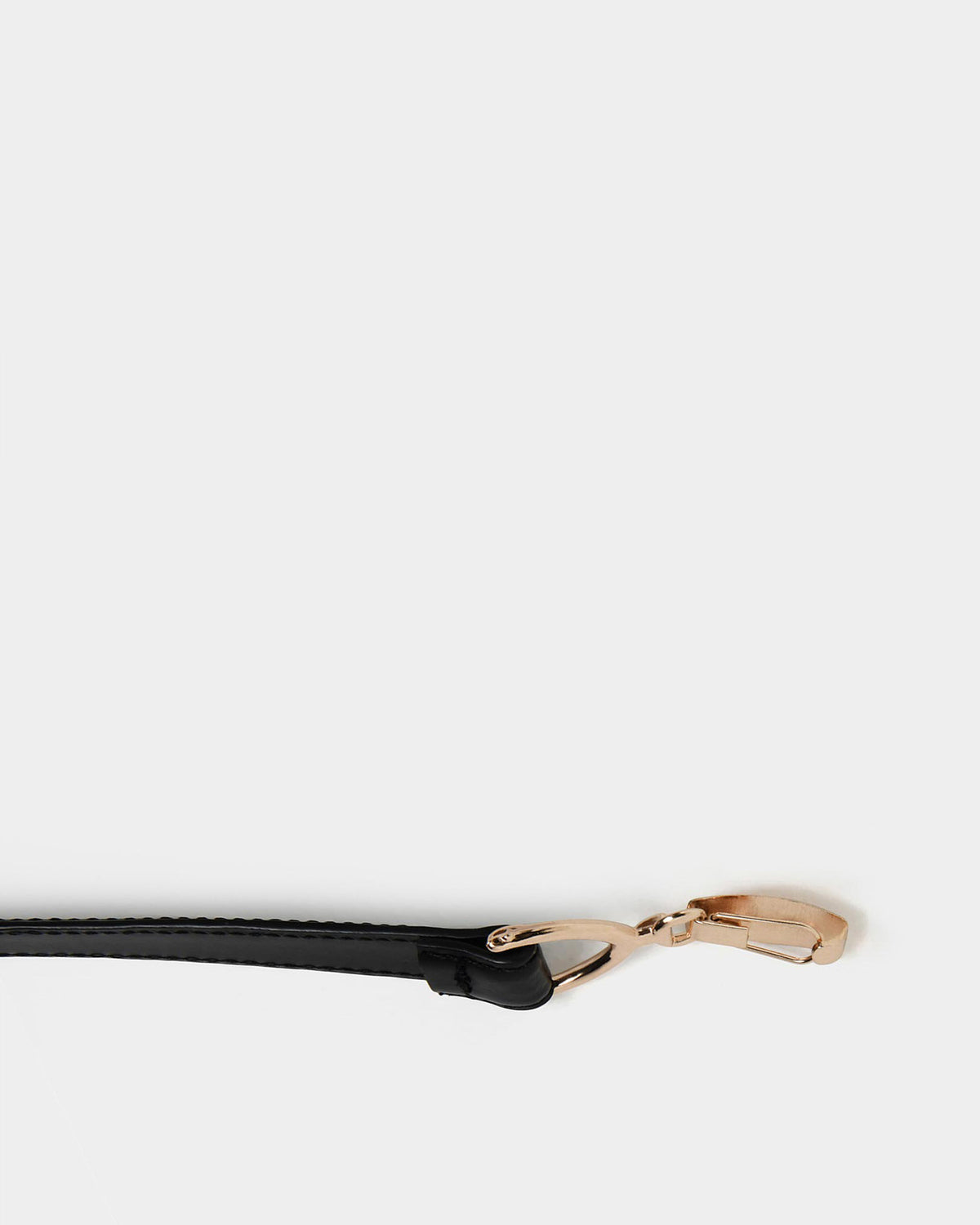 Emeri Leather Adjustable Belt in black silver — fabric detail 2