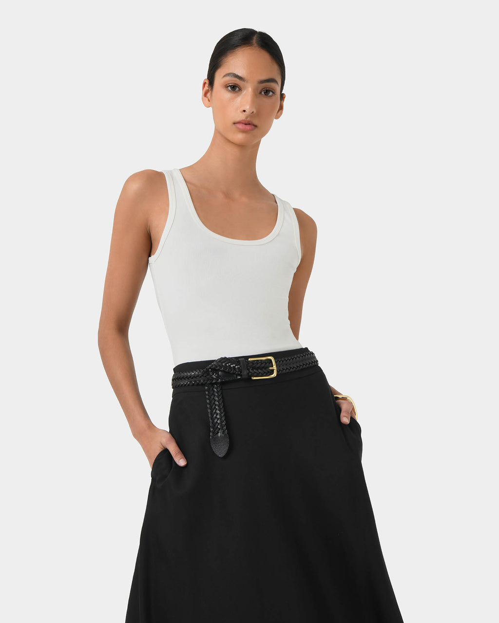 Alexandra Woven Leather Belt