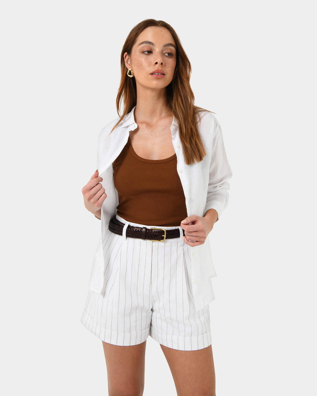 Alexandra Woven Leather Belt
