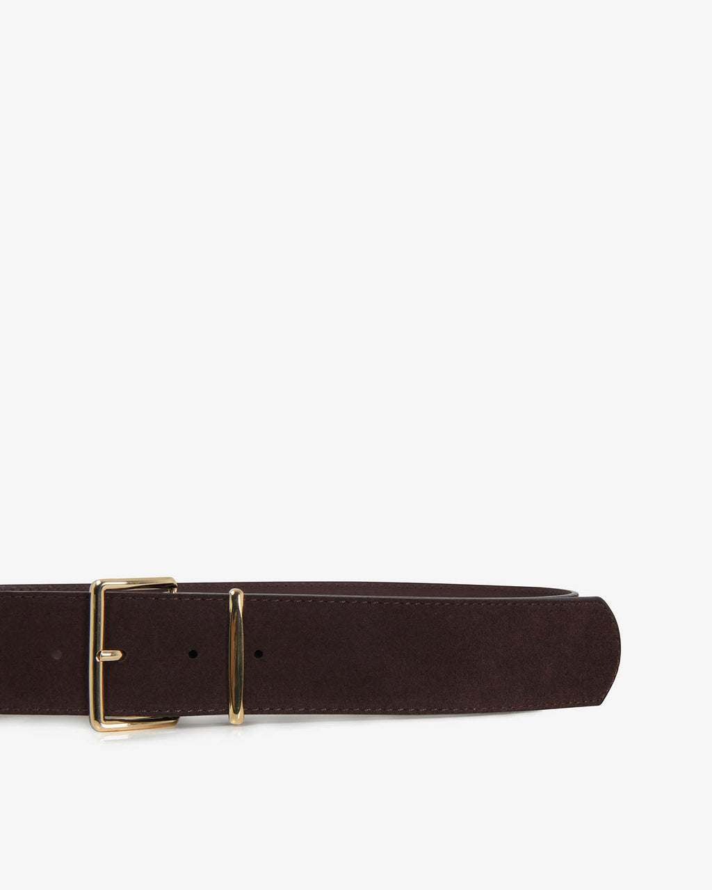 Amalie Suede Belt in brown — fabric detail 2