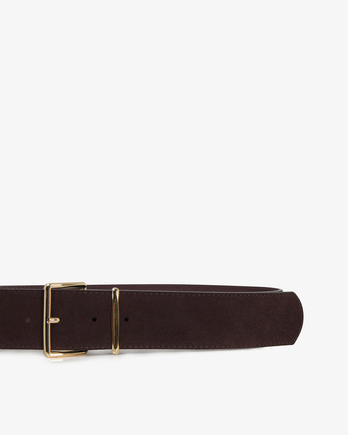 Amalie Suede Belt in brown — fabric detail 2