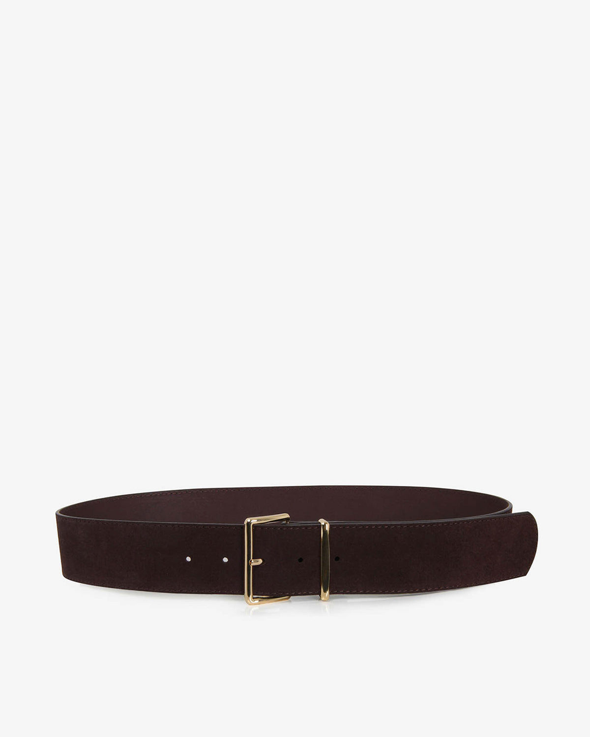 Amalie Suede Belt in brown — product-only view