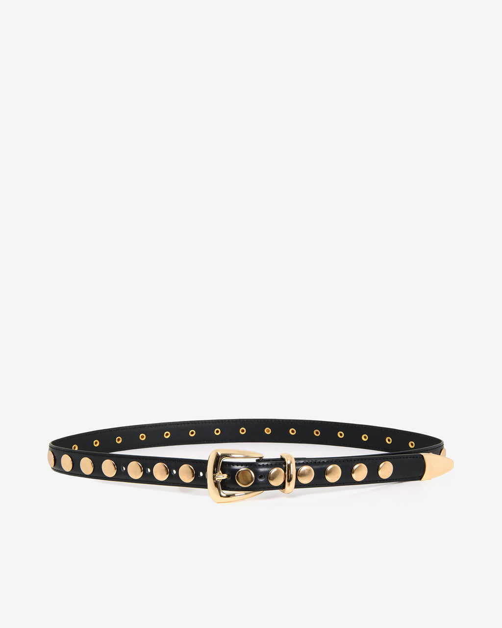 Kayla Studs Leather Belt in black — view 5