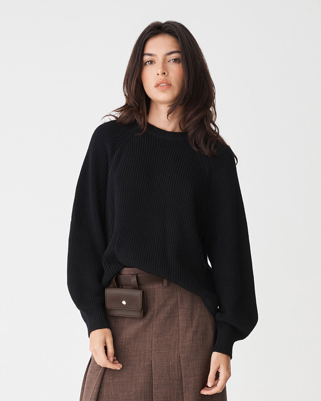Havanna Pocket Belt in brown — close-up view
