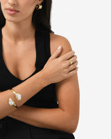 Clara Pearl Gold Plated Ring in gold — view 1