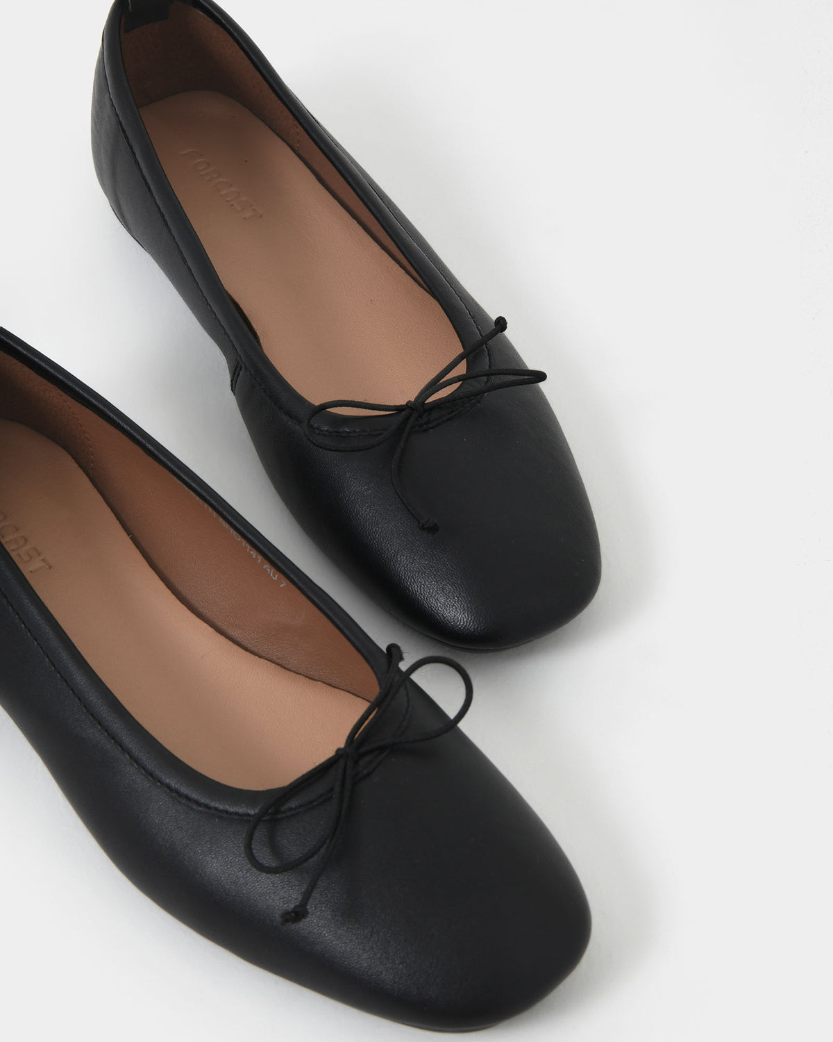 Lizbeth Leather Ballet Flat in black — view 5