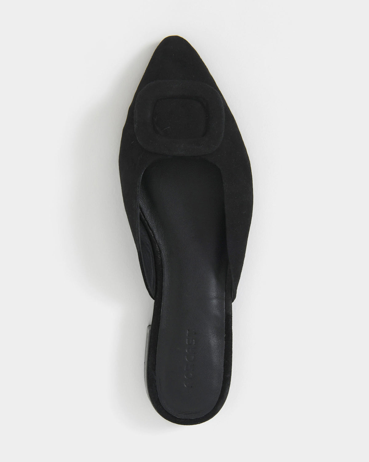 Elizabella Leather Mules in black — view 4