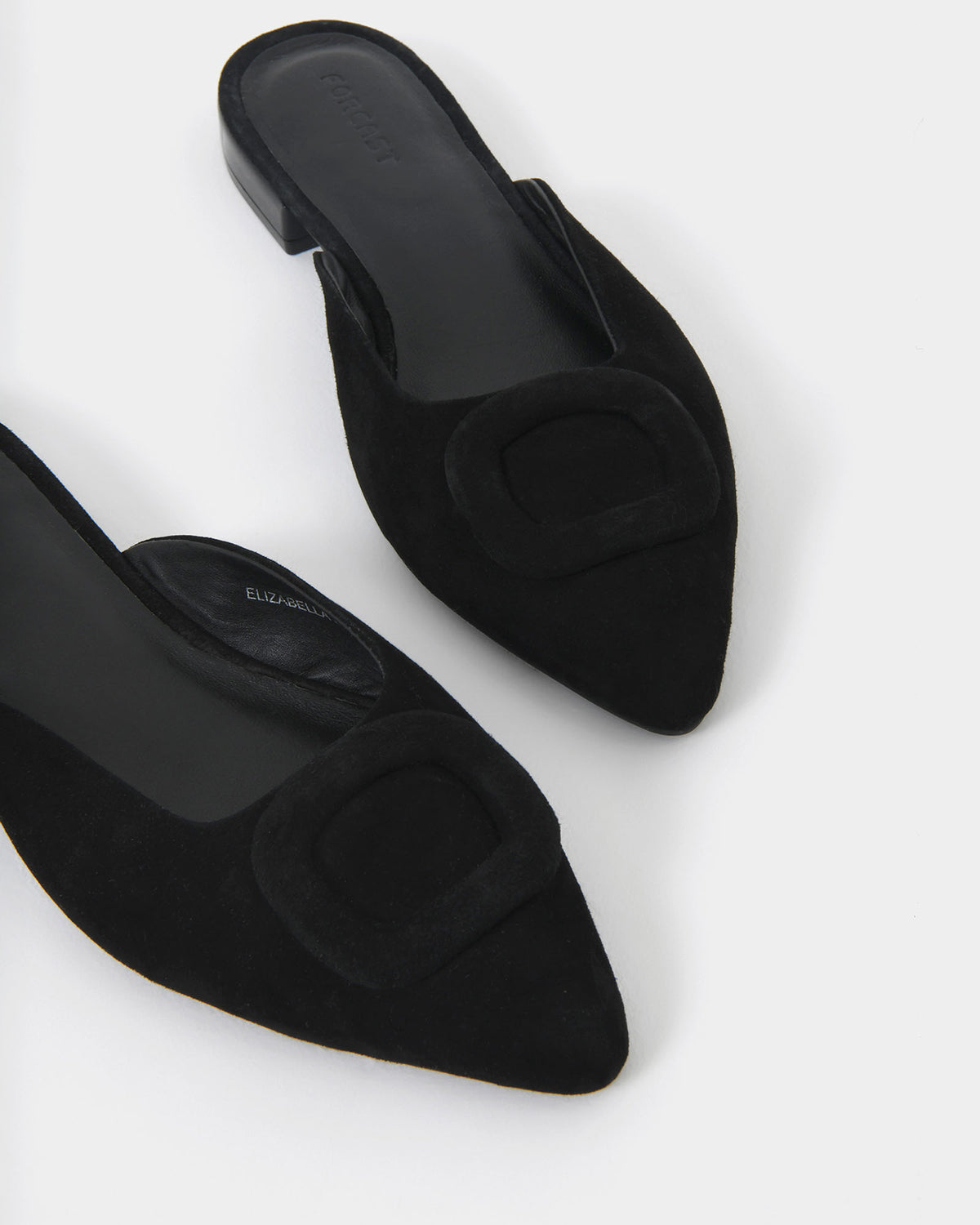 Elizabella Leather Mules in black — view 5