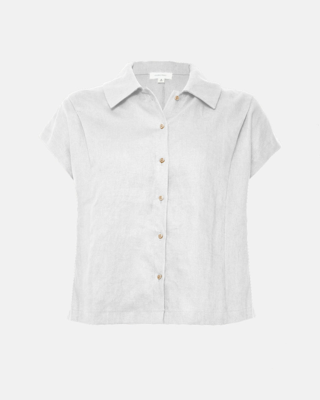 Ami Linen Collar Shirt in ivory — product-only view
